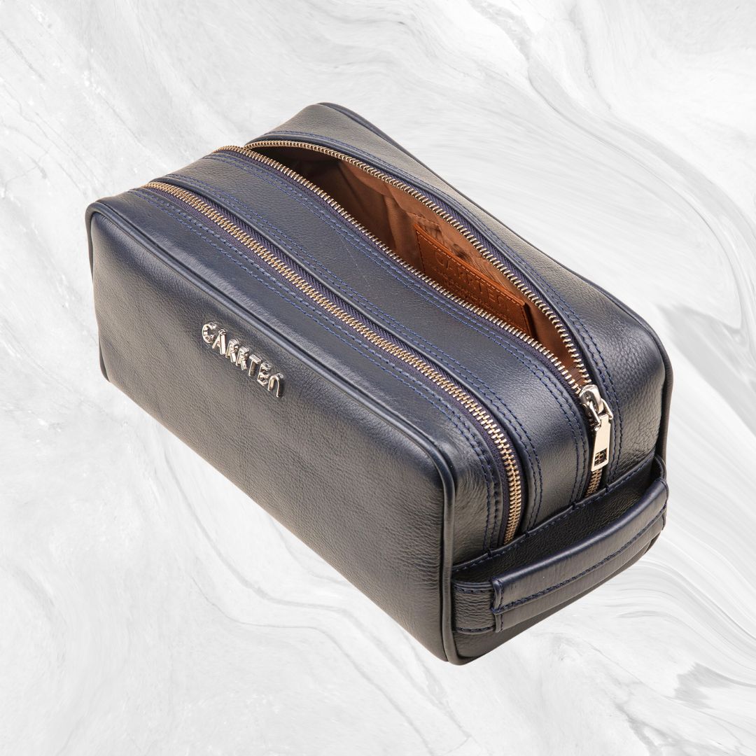 Leather Toiletry Bag, Full Grain Dopp Kit