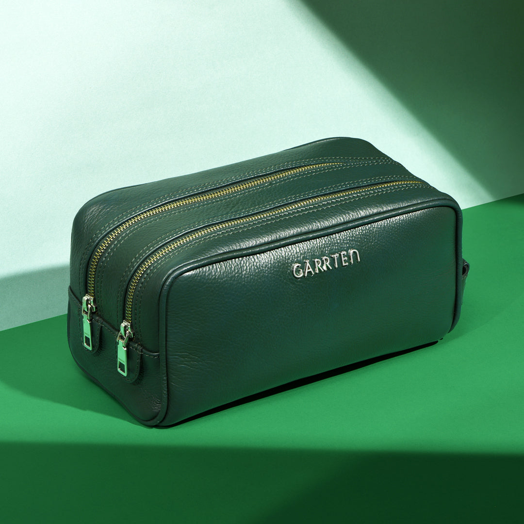 Leather Toiletry Bag, Full Grain Dopp Kit